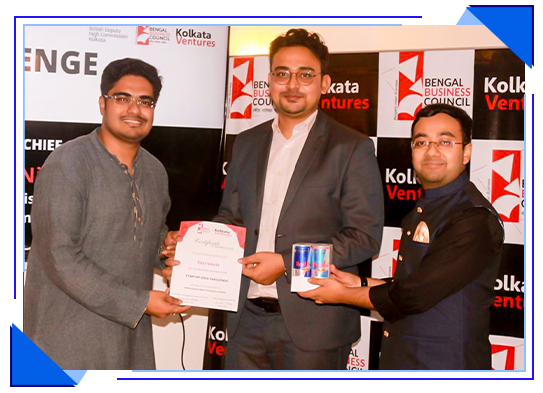 Winner of Startup Idea Challenge 2022 organized by Kolkata Ventures & Bengal Business Council at The British Club, British Deputy High Commission, Calcutta