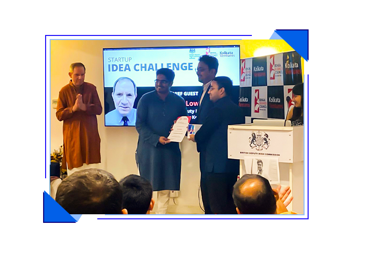 Winner of Startup Idea Challenge 2022 organized by Kolkata Ventures & Bengal Business Council at The British Club, British Deputy High Commission, Calcutta